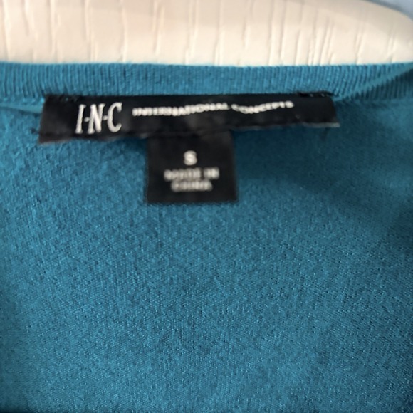 inc international concepts Women's Jacket Faux Suede Front Teal Size S - Picture 2 of 3